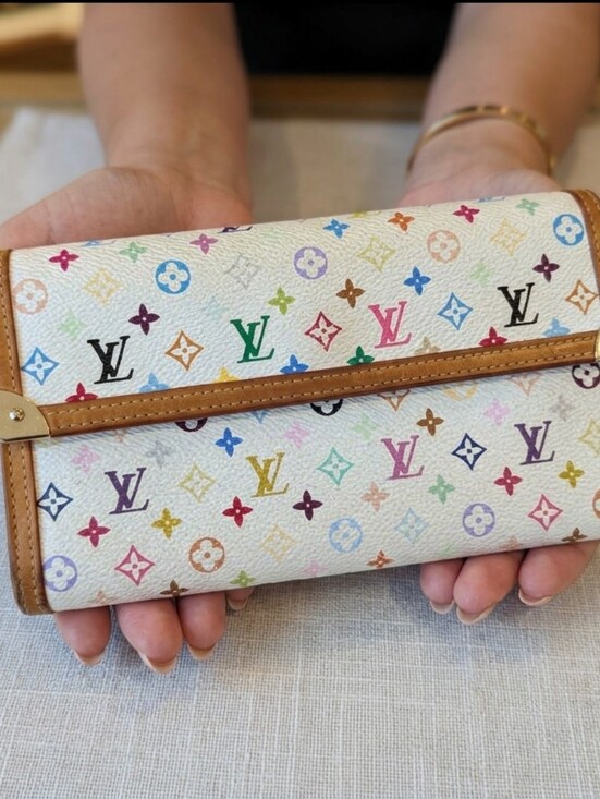 Louis Vuitton Handbags - Louis Vuitton Multicolor Monogram White Canvas Clutch Wallet